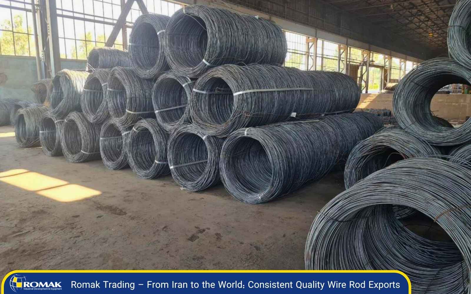 Advanced steel mill in Iran producing wire rod for export